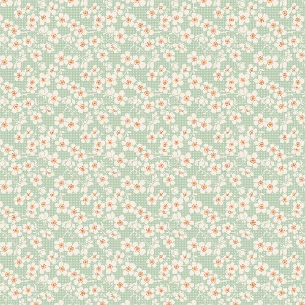 TELA TILDA BUMBLEBEE - CHERRY BLOSSOM TEAL